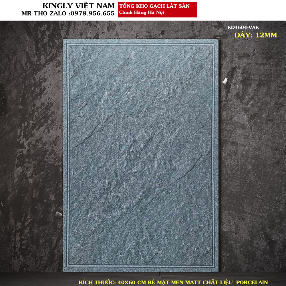 Gạch lát sân chống trơn chịu lực KT 40X60 CM DÀY 12 MM KD4604